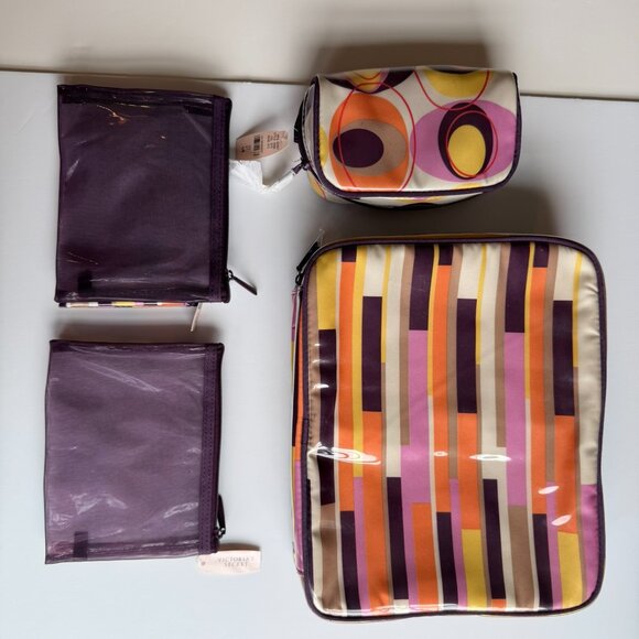 NWT Victoria Secret Travel Case Cosmetic Bags S/6 - Picture 2 of 15